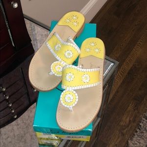 Jack Rogers Palm Beach Flat - Buttercup/White